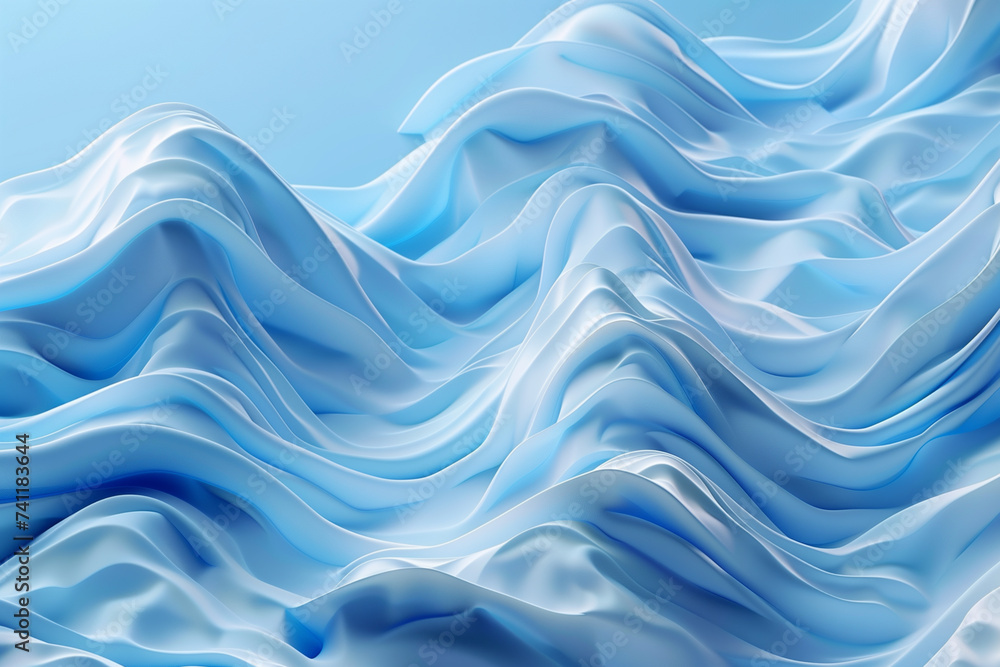 Obraz premium abstract background, blue waves relaxing creative wallpaper, business presentation background, website homepage banner