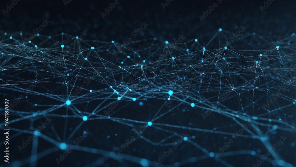 Abstract Technology connected dots and lines background