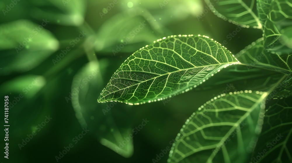 Luminescent Neem Harmony: Neem leaves emit a soothing luminescence, harmonizing with the cosmic universe. Luminescent Neem Harmony: Neem leaves emit a soothing luminescence, harmonizing with the cosmic universe.