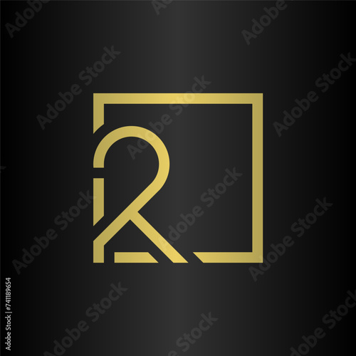 initial letter number K2 square logo concept