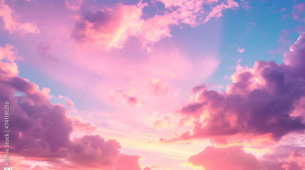Pastel sky with soft clouds Pastel sky with soft clouds