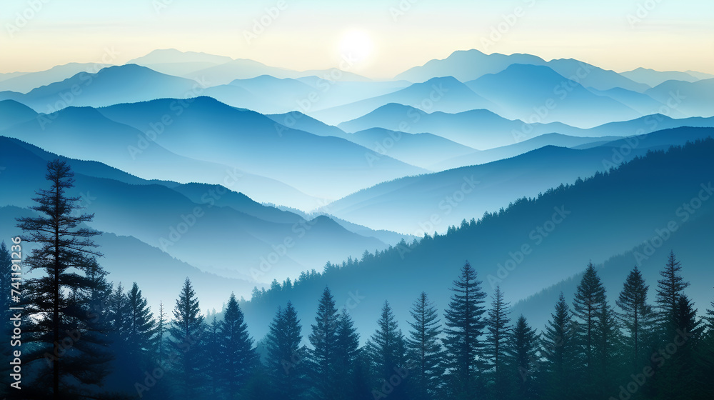 Obraz premium mountains in the morning