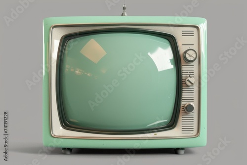  Retro Vintage old mint green TV 