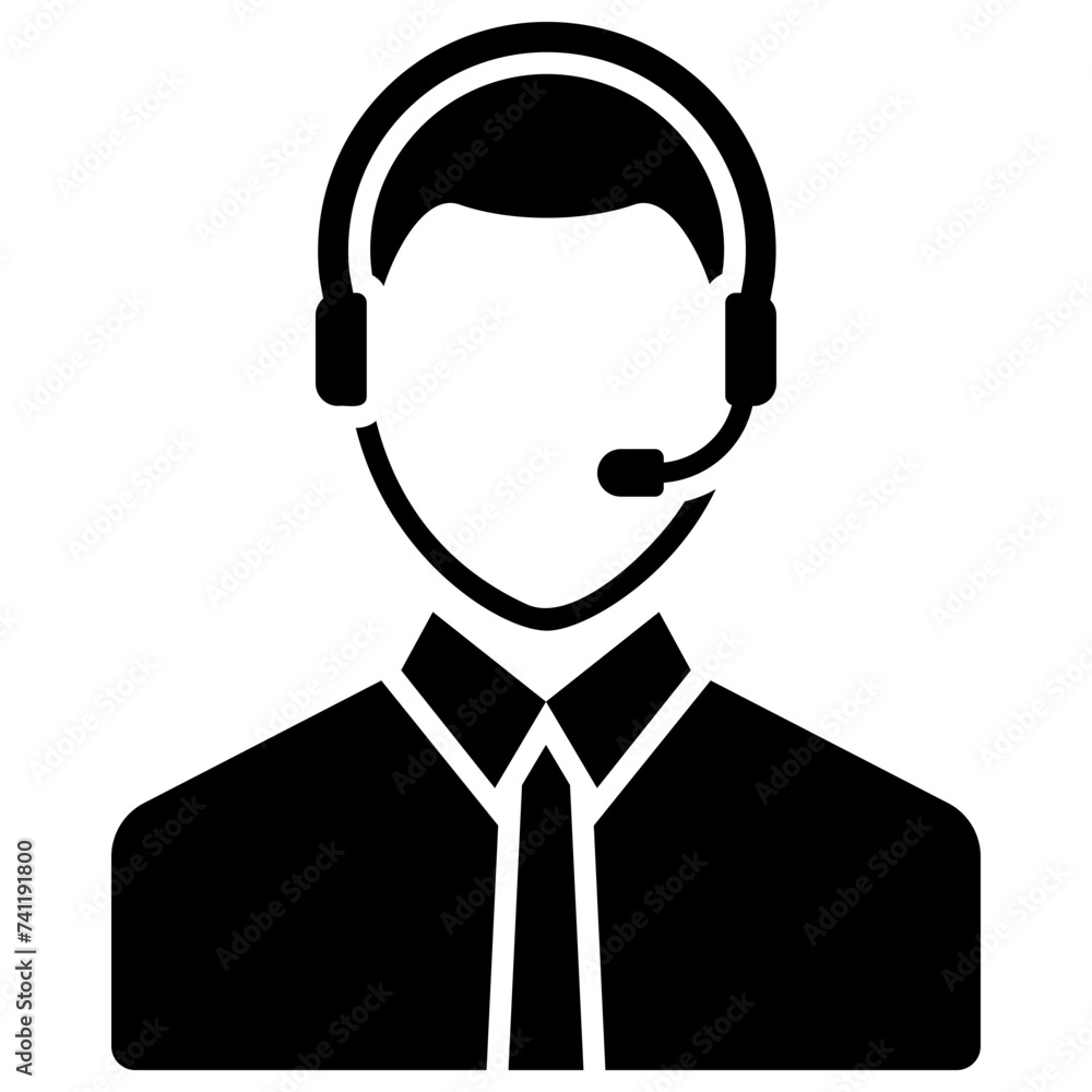 Customer support, help centre solid icon design Customer support, help centre solid icon design