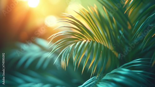 Seaside Symphony: Listen to nature's symphony with macro palm leaves in focus. © BGSTUDIOX