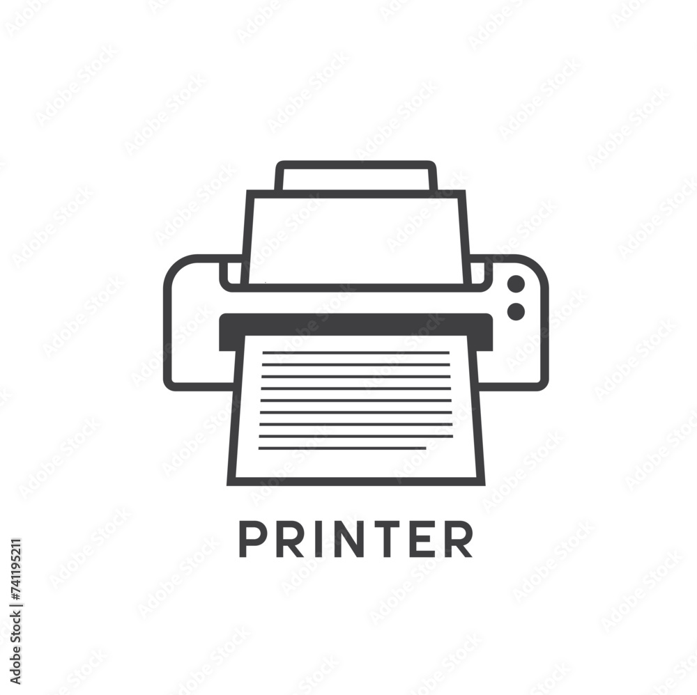 illustration of printer, electronic, vector art. illustration of printer, electronic, vector art.