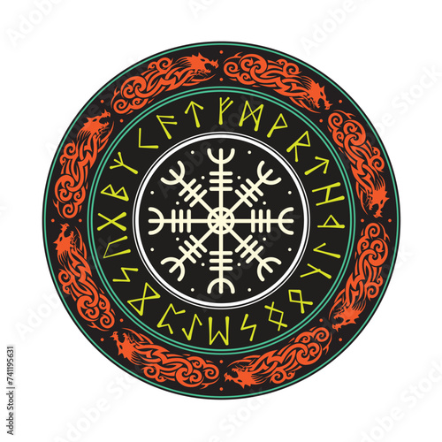 Dragon pattern circle color