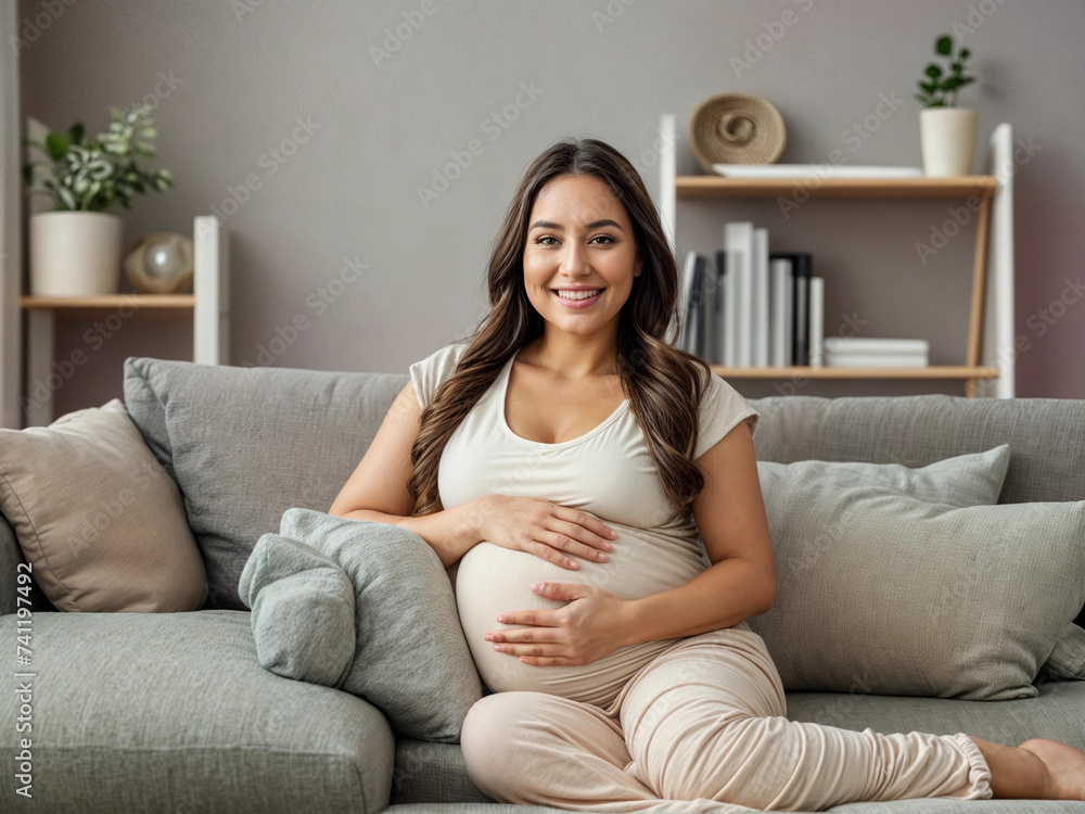pregnant girl or woman touching big tummy enjoying pregnancy waiting for firstborn newborn baby pregnant girl or woman touching big tummy enjoying pregnancy waiting for firstborn newborn baby