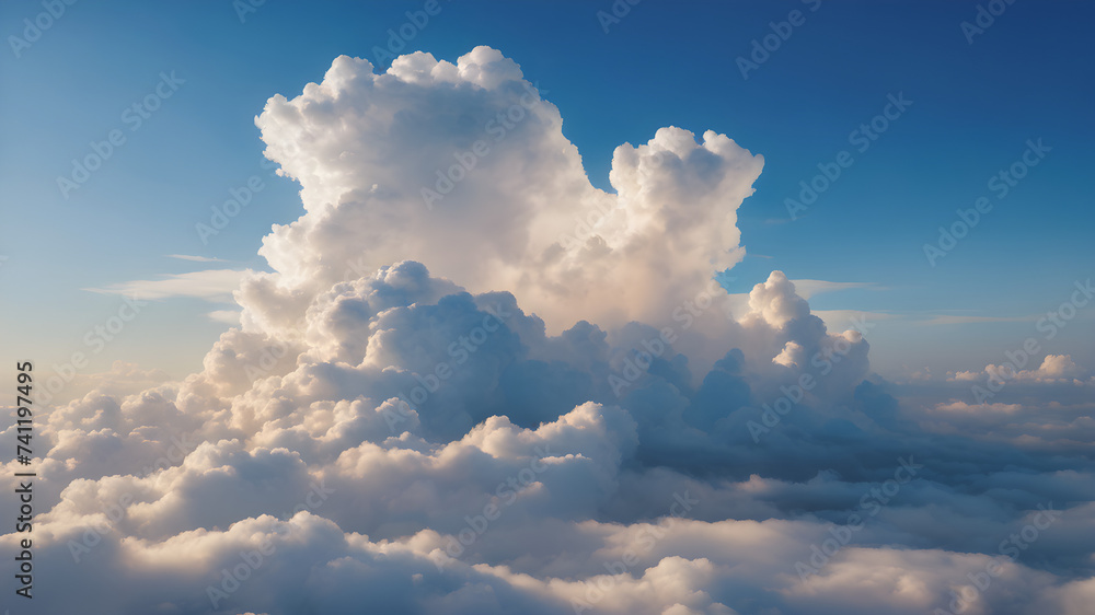 Depicting the sky as a heavenly canvas painted with wisps of white clouds, it evokes a sense of calm and harmony. Depicting the sky as a heavenly canvas painted with wisps of white clouds, it evokes a sense of calm and harmony.