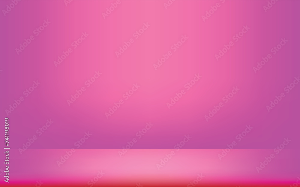 Abstract pink and red background, gradient vector illustration, display products, room, interiors
