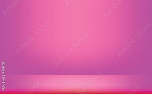 Abstract pink and red background, gradient vector illustration, display products, room, interiors