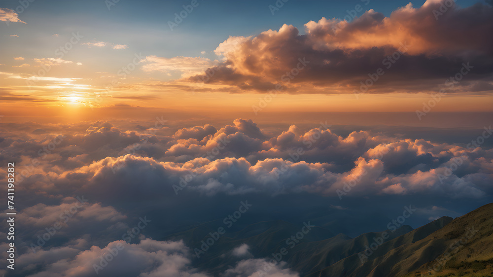 Creating an Atmosphere with Blue Sky and Clouds in The Afternoon