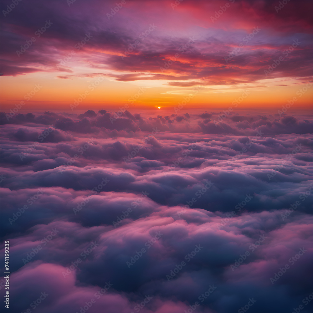 Clouds in the sunset. Clouds in the sunset.