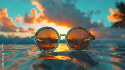 Wallpaper Mural Sunglasses, sunset Torontodigital.ca