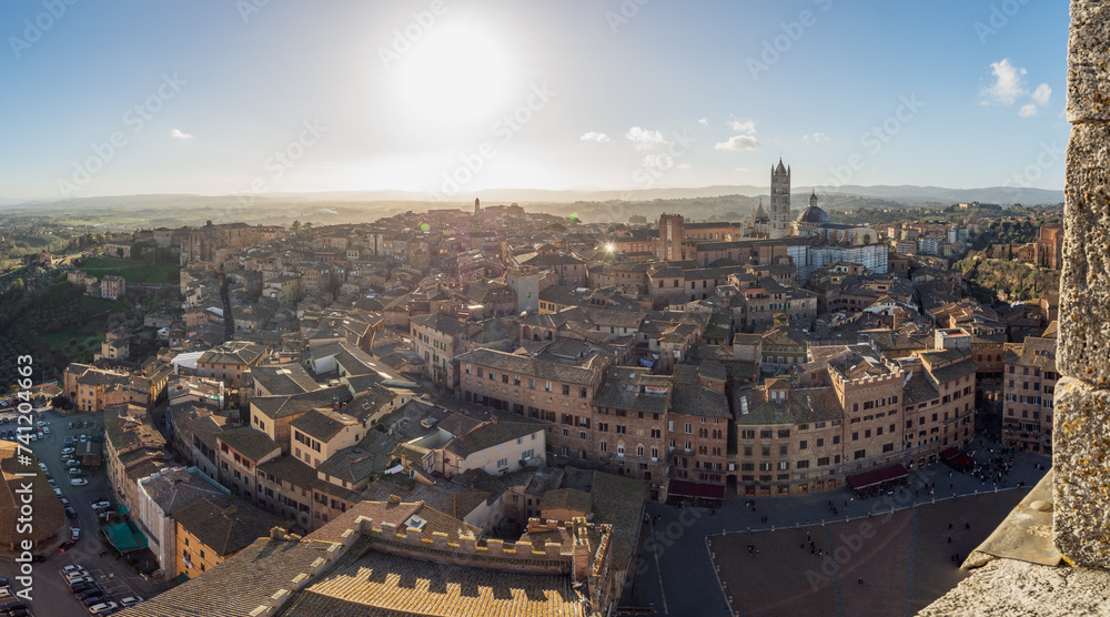 Cityscape of Siena, Tuscany, Italy