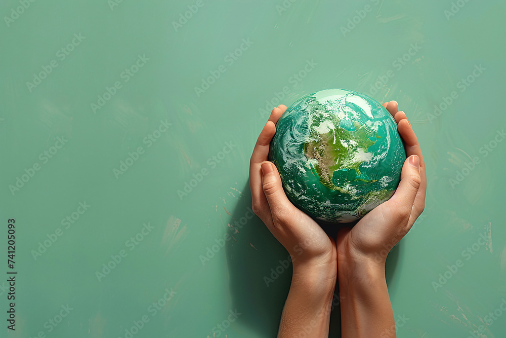 renewable energy light bulb with green energy, Earth Day or environment protection Hands protect forests that grow on the ground and help save the world, solar panels renewable energy light bulb with green energy, Earth Day or environment protection Hands protect forests that grow on the ground and help save the world, solar panels