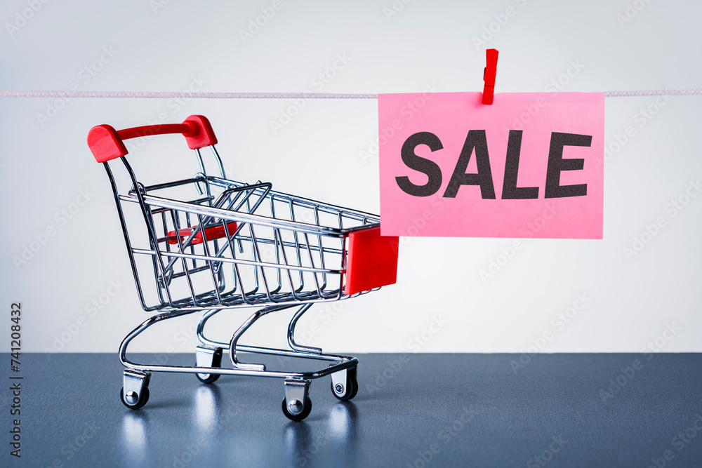 . Sale and discounts. Shopping cart and text SALE... . Sale and discounts. Shopping cart and text SALE...