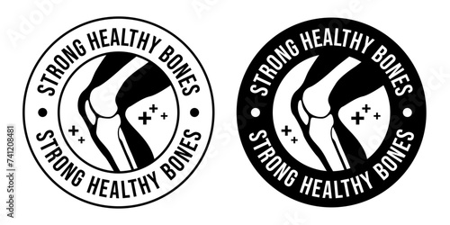 Calcium strong muscles bones. Strong healthy bones icon. Human health medical pictogram. Outline sign useful for packaging web graphic design. Medicine, healthcare concept.