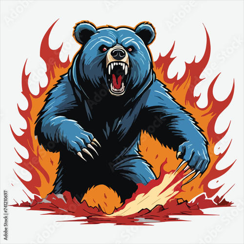 vector mad bear attack