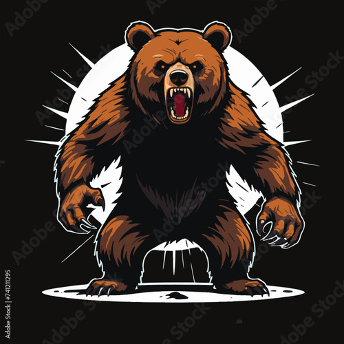 vector mad bear attack