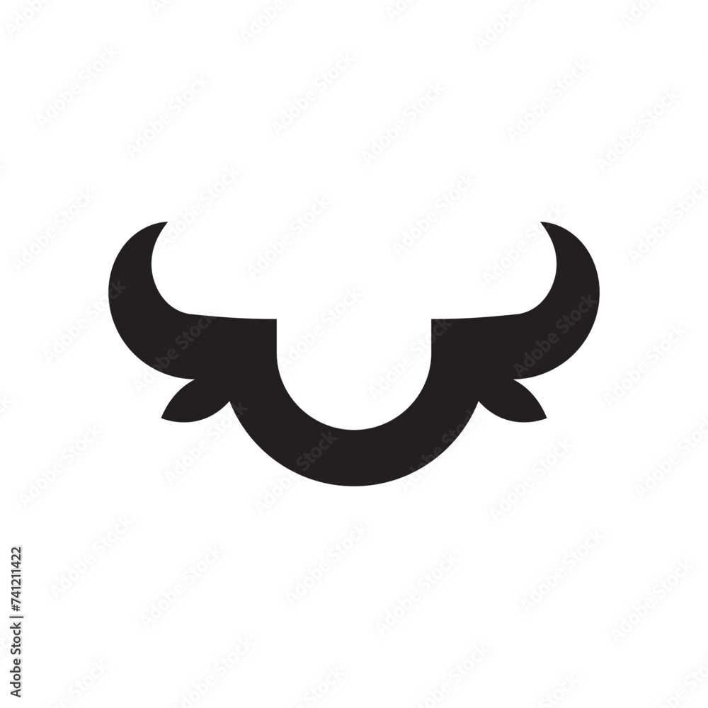 Fototapeta premium U bull logo design icon illustration.