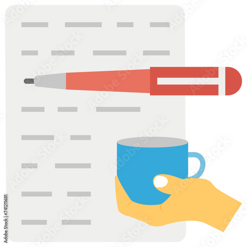 Blogging tips flat icon design 