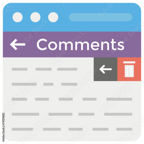 Comments flat icon design 