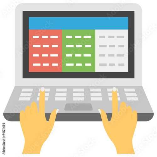 Blog ways flat icon design, diverse blogging 