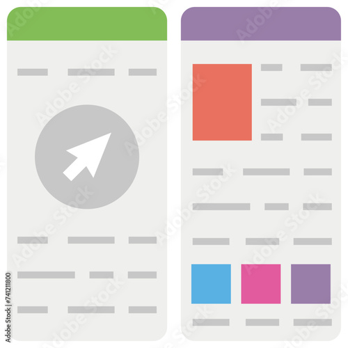 Blogger flat icon design 