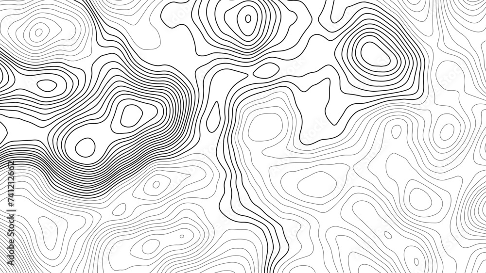 Topo contour map on white background, Universe topography map on white background, Topography geography map on white background, Terrain topography map on white background,	