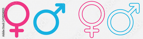 Gender icon vector design. Male, female sign of gender equality icon vector. Vector illustration eps10