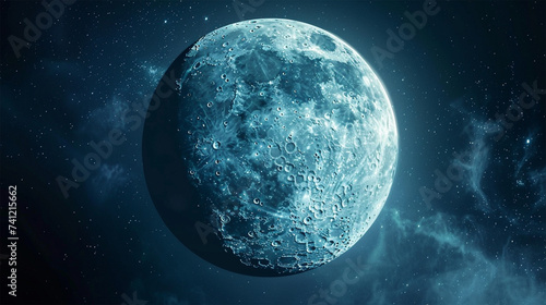 moon in outer space