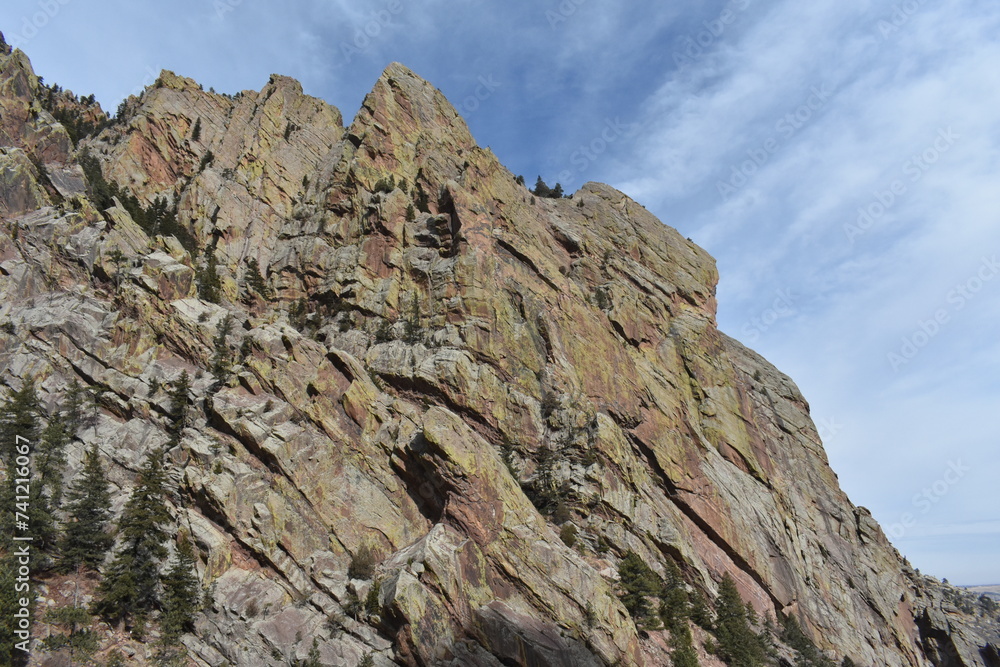 Beautiful Rocky Landscape View, Hiking on Fowler Trail Near Boulder, Colorado