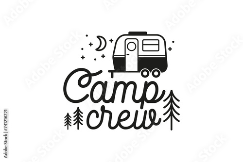 Camp crew, Camping Vintage Quote SVG Design