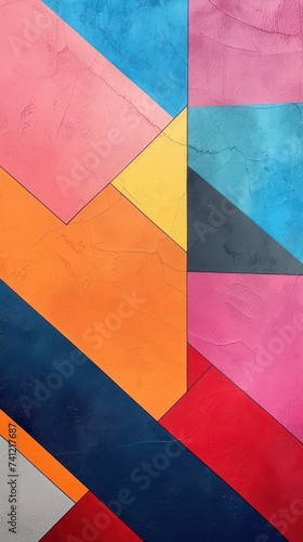 Abstract Geometric. Shapes and Colors. Modern Artistic Backdrop