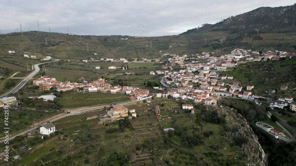 Aerial Panorama of Valdigem Village, Lamego, Portugal Aerial Panorama of Valdigem Village, Lamego, Portugal