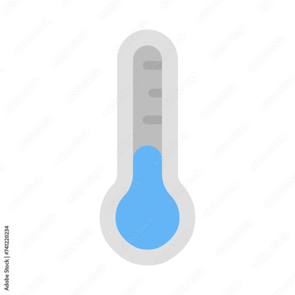 Cold Temperature Vector Flat Icon Design Cold Temperature Vector Flat Icon Design