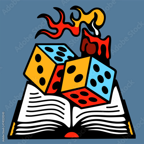 dice book and fire