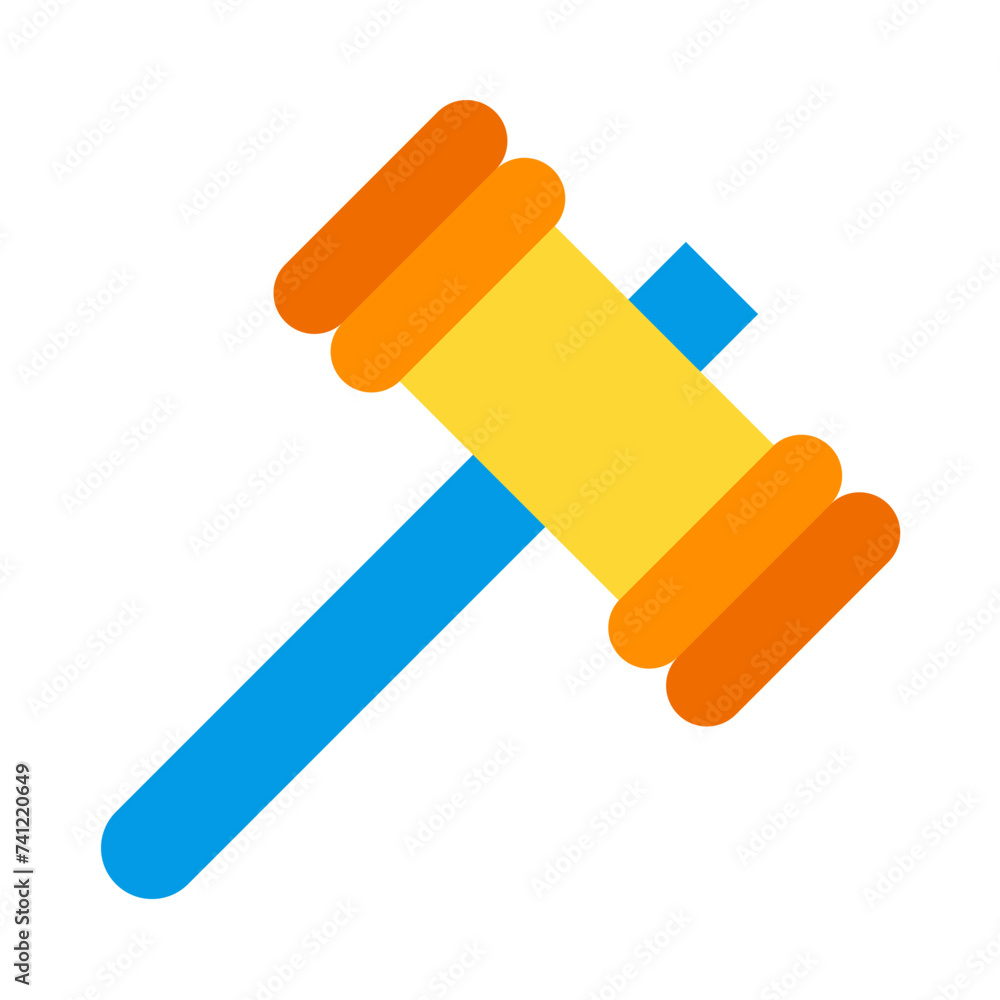 Toy Hammer Vector Flat Icon Design Toy Hammer Vector Flat Icon Design