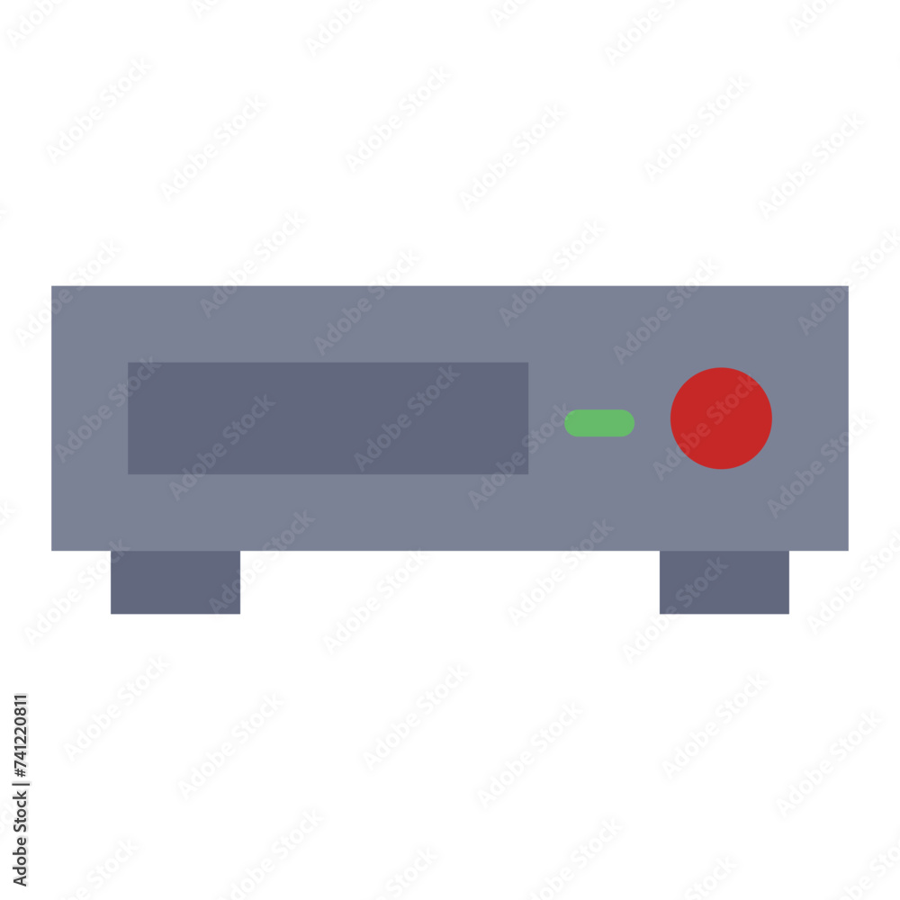 Fototapeta premium Dvd Player Vector Flat Icon Design