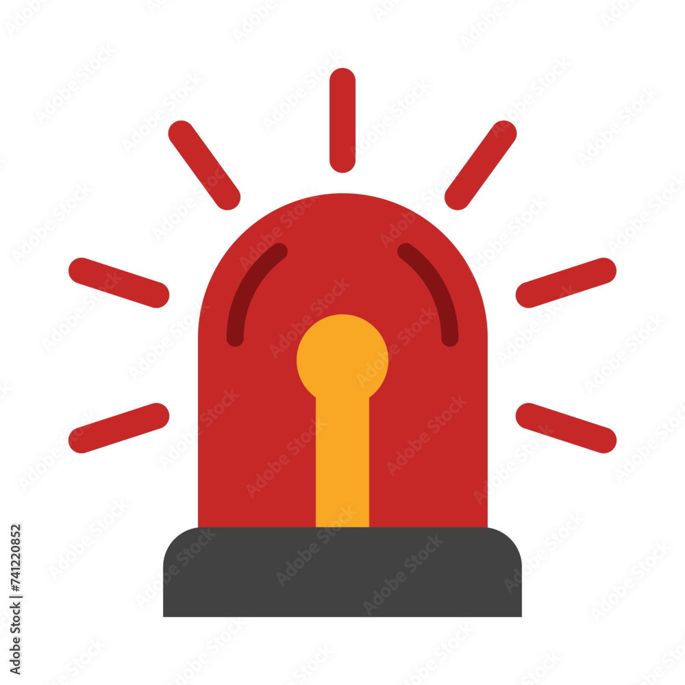 Siren Vector Flat Icon Design Siren Vector Flat Icon Design