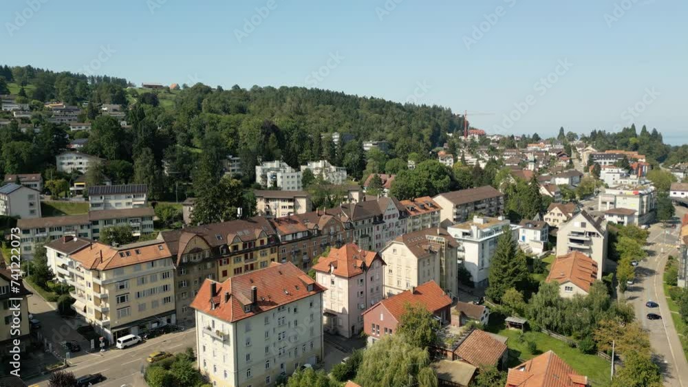Aerial of city St. Gallen in Switzerland Aerial of city St. Gallen in Switzerland