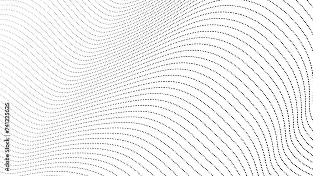 Abstract halftone flowing wavy gradient dots shape isolated on transparent background.Flowing dot particles wave pattern halftone black gradient smooth curve shape isolated on transparent background. Abstract halftone flowing wavy gradient dots shape isolated on transparent background.Flowing dot particles wave pattern halftone black gradient smooth curve shape isolated on transparent background.