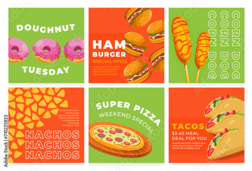 Social media post with fast food special offers