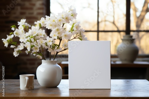 Wallpaper Mural blank white mockup lying in spring atmosphere professional photography Torontodigital.ca
