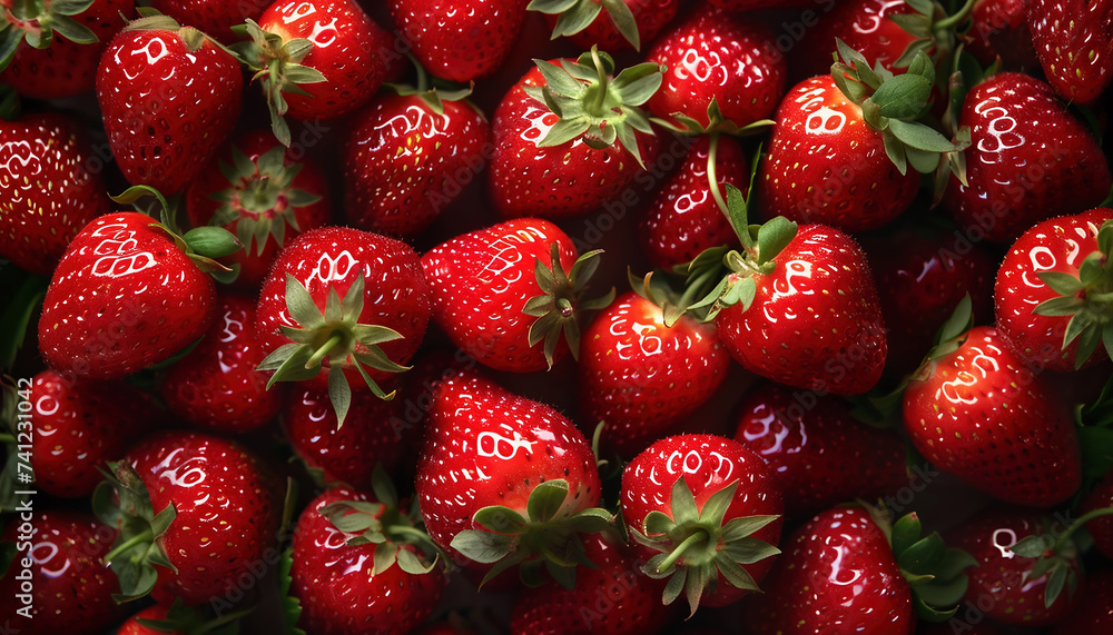 Strawberries. Background with fresh strawberries. Strawberries. Background with fresh strawberries.