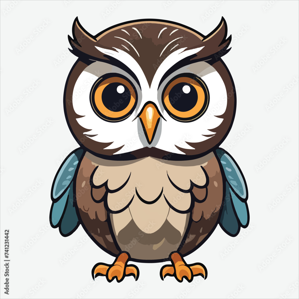 Fototapeta premium vector cute little owl