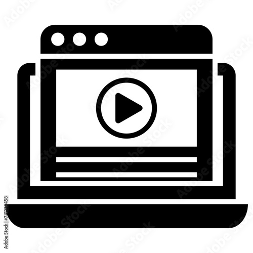 Blogging solid icon design, online journals 
