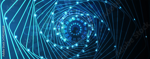 Cyber security and information or network protection. Future technology web services for business and internet project