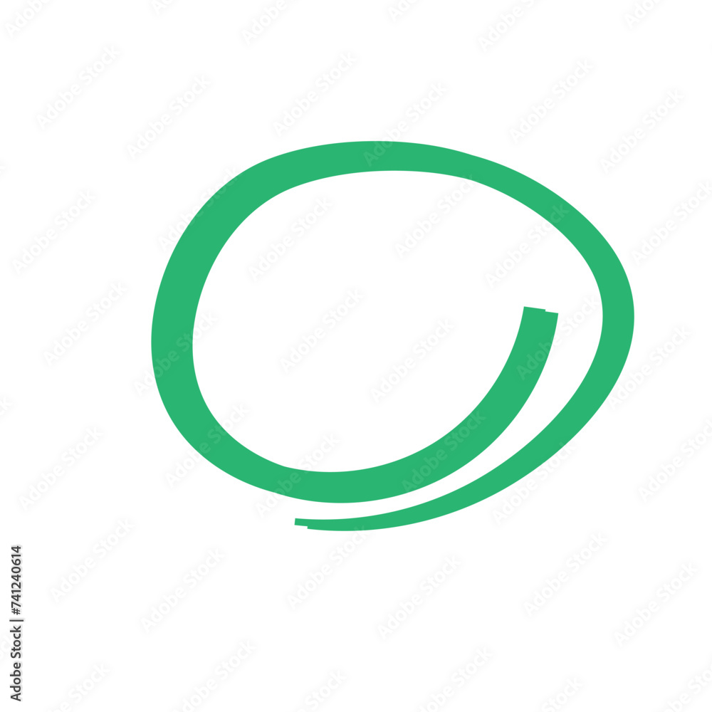 Green circle, pen draw. Highlight hand drawing circle isolated on background. Handwritten green circle. For marking text, numbers, marker pen, pencil, logo and text check, vector illustration Green circle, pen draw. Highlight hand drawing circle isolated on background. Handwritten green circle. For marking text, numbers, marker pen, pencil, logo and text check, vector illustration